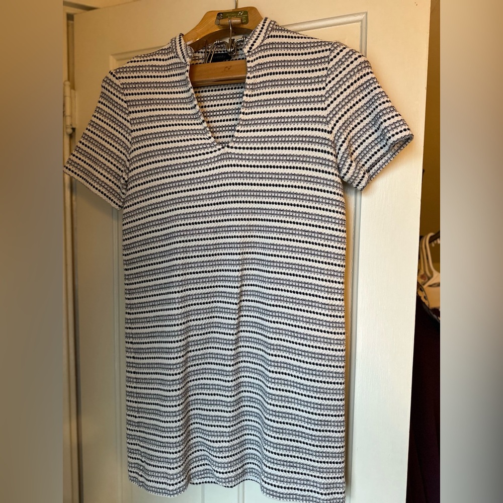 Twenty Black and White Striped Mini Dress